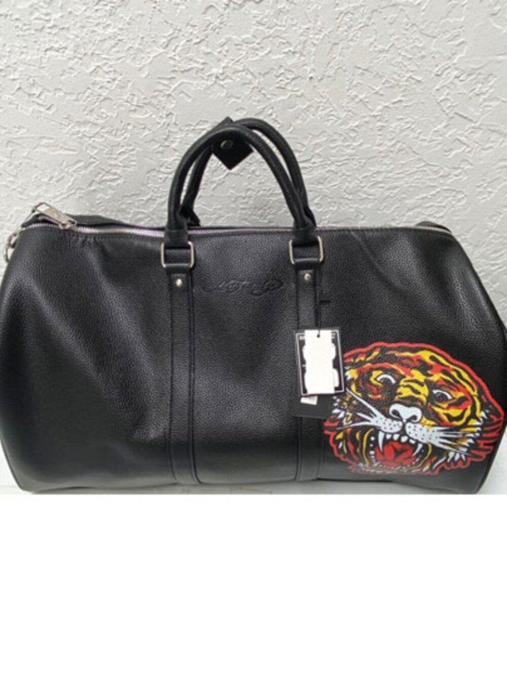 Ed Hardy Roaring Tiger Black Duffle Weekend Bag